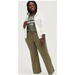 Women's NWT Torrid Zip-Up Hoodie - Ultra Soft Fleece Ivory